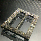 Rectangle Diamanté buckle - Diamante on claw