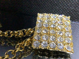 Diamanté lapel brooch