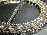 Round diamante buckle