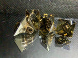 Square glass facet button