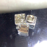 Crystal square shank button