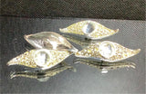 Diamanté eye butttons