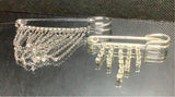 Crystal tassel pin