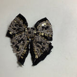 Sequin beaded bow tie