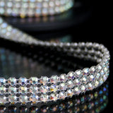 Crystal trim tape in thread