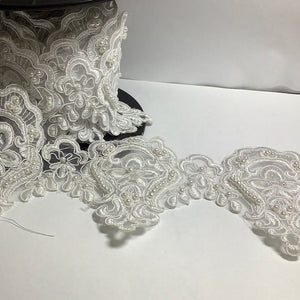Bridal Lace with embroidered Pearl