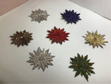 Couture Diamanté Beaded poinsettia appliqué