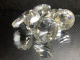 Glass facet shank buttons