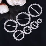 Round crystal buckle - Diamante on claw