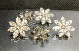 Diamonte flower shank button 20mm