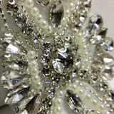 Iron-on Pearl Rhinestone Applique