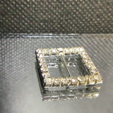 Diamanté decorative square buckle - Diamante on claw