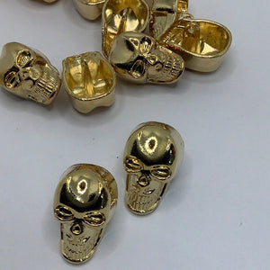 Metal skull shank buttons