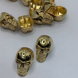 Metal skull shank buttons