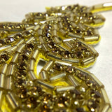 Crystal beaded sash applique