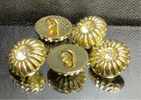 Ammonite inspired button
