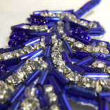 Crystal beaded sash applique