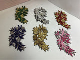 High end floral texture zardosi  beaded sewing  patch
