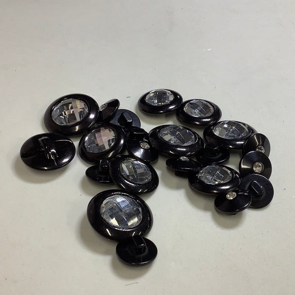 Eyelet plastic Buttons with diamanté