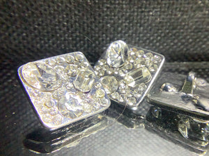 Square shank Diamanté button
