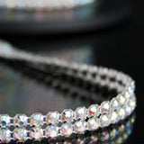 Crystal trim tape in thread
