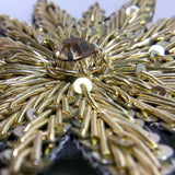 Couture Diamanté Beaded poinsettia appliqué