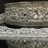 Exquisite Handmade Bridal Decorative Accessories Sparkling Crystal on net