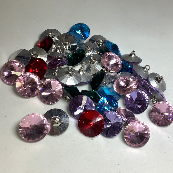 Single quartz stone shank button
