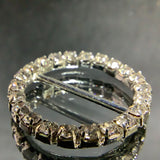 Round crystal buckle - Diamante on claw