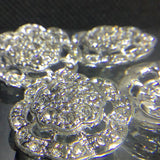 Diamonte encrusted flower shank 24mm