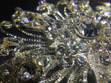 Flower Diamanté brooches