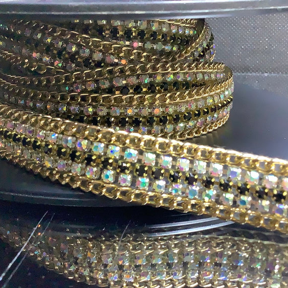 Iron on AB bling trim