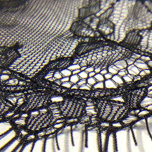 Olive Black Eyelash Chantily lace