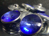 Crystal facet shank button