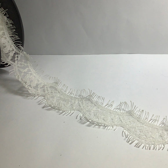 Flower eyelash edging chantily lace