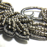 Iron on leaf motif botanical beading trim