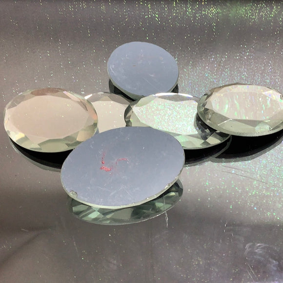 Oval shaped glass beads