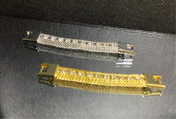 Diamanté on mesh chain bracelet