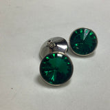 Crystal facet shank button