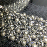Vintage paillette beaded braid Lace Trim on net