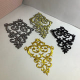 Iron on GOLD BAROQUE EMBROIDERED APPLIQUE