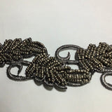Iron on leaf motif botanical beading trim