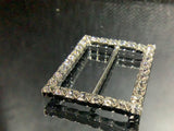 Rectangle Diamanté buckle - Diamante on claw