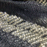 2 row speck beaded trim on net
