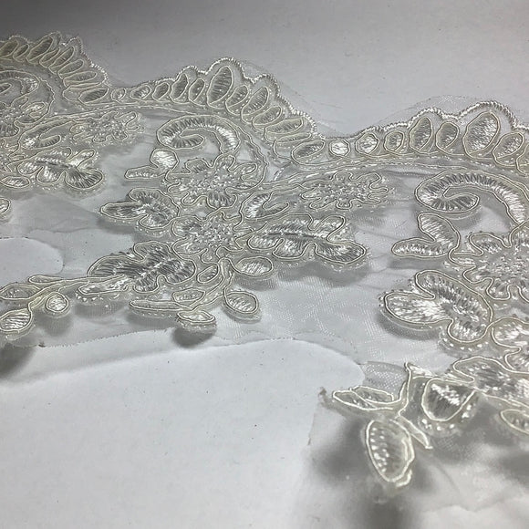 French Flower Applique Motifs Bridal Lace