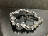 Scallopped edge  Diamanté  buckle