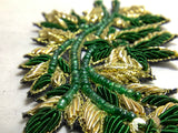 High end floral texture zardosi  beaded sewing  patch