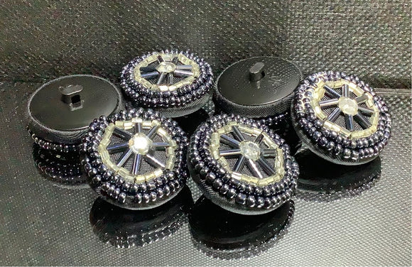 Beaded Wheel button