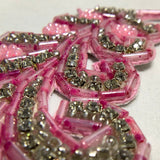 Crystal beaded sash applique