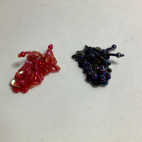 Beaded grape applique
